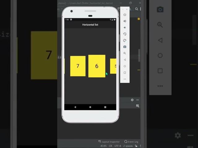 Horizontal Scroll List in Flutter #shorts #flutter