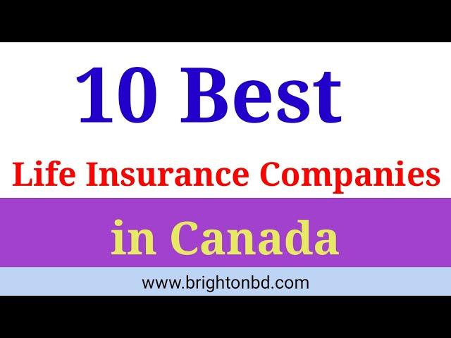 10 Best Life Insurance Companies in Canada. #insurance #insurancecompanies #insurancelaw