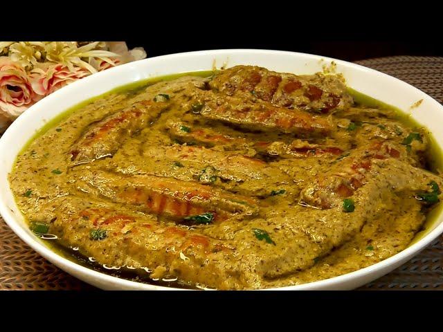 Afghani malai chicken seeks gravy || Chicken malai kebab with white gravy || Malai kebab handi️