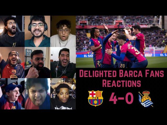 Delighted BARCA Fans Reactions to BARCELONA 4-0 REAL SOCIEDAD | La Liga GW 26 | 02-03-2025