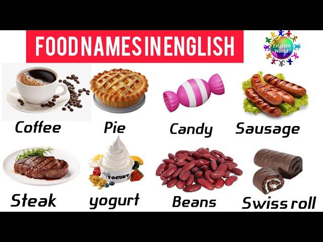 Foods vocabulary|100 Food names in English with picture #vocabulary #food