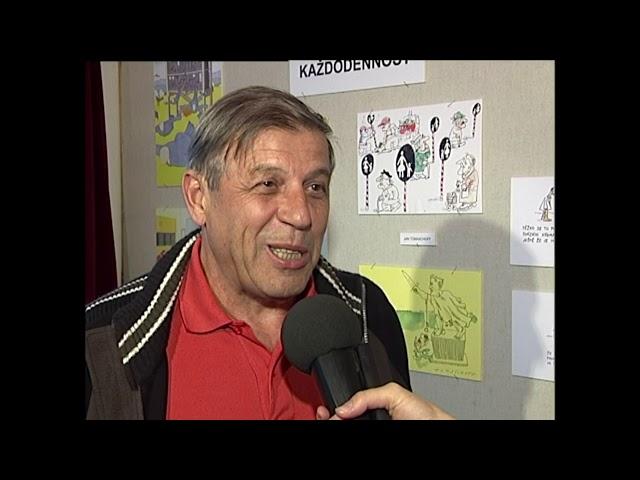 Kralupy TV: Politická satira v rámci výstavy žertovných obrázků (6. 10. 2008)