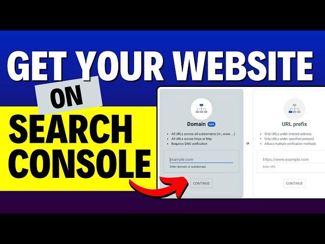 Set Up Google Search Console For Your Website - Full Tutorial 2024 - Indexing Problem, Sitemap & SEO