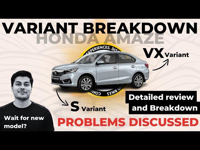 Honda Amaze best variant to buy | S and VX Amaze | #autocritic #hondamaze