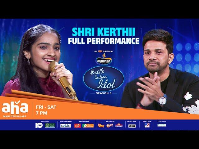 Telugu Indian Idol Season 3 | GV Shri kerthii full performance | Thaman, Karthik,