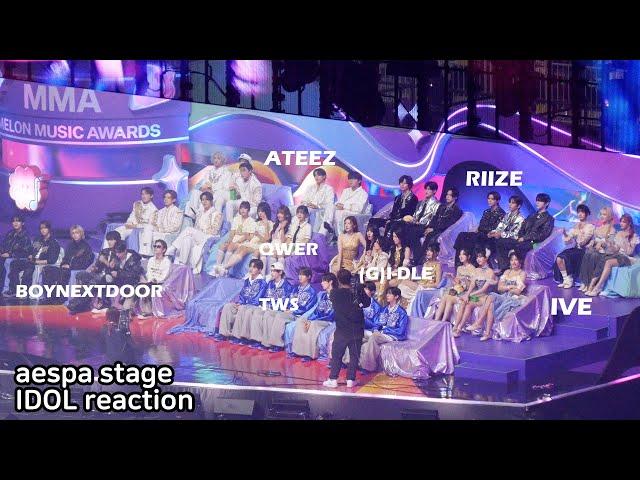 aespa stage IDOL Reaction (IVE GIDLE RIIZE ATEEZ TWS BOYNEXTDOOR) 241130 MMA