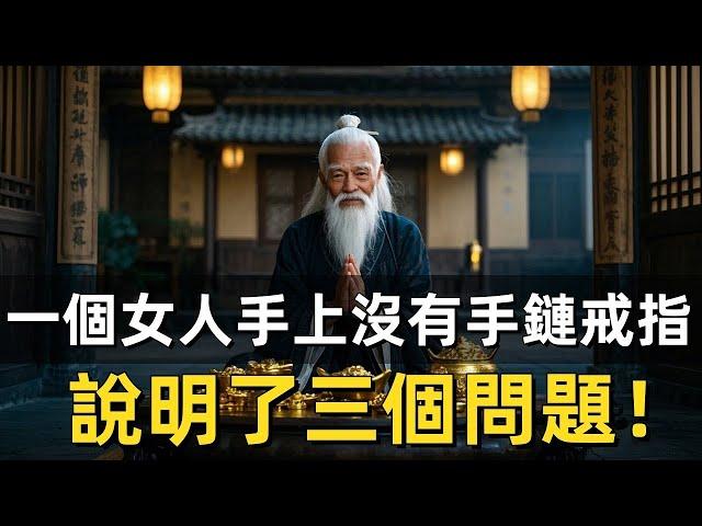 一個女人不戴手鏈、不戴戒指，說明了3個驚人的真相！#修行思維 #修行 #福報 #禪 #道德經 #覺醒 #開悟 #禅修#女性成长