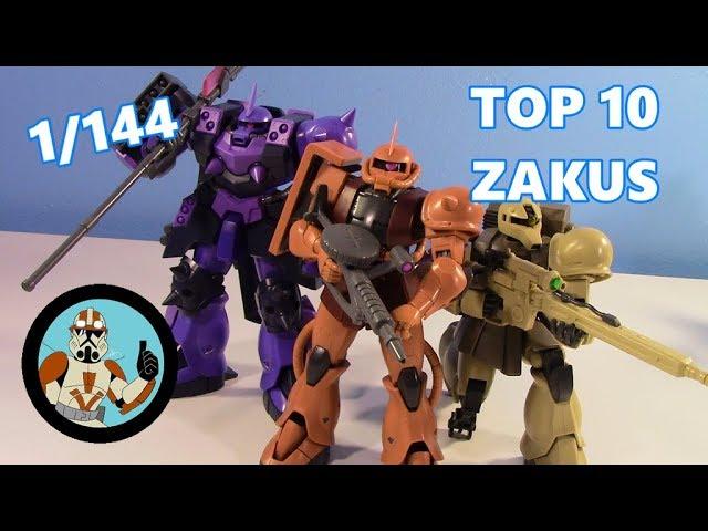 My TOP 10 Favorite 1/144 ZAKUS (HGUC, HG Origin, Robot Spirits) | Jcc2224