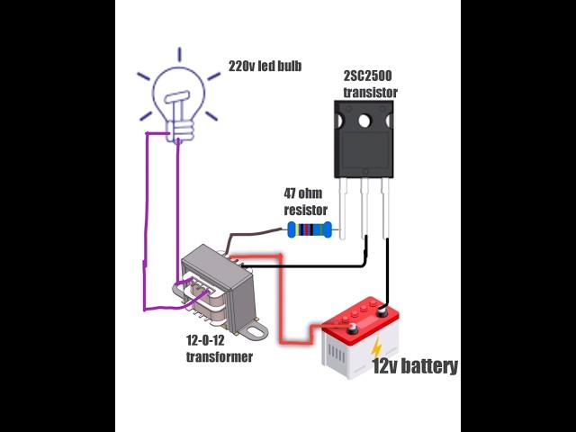 Car inverter 12v to 220v #inverter #dctoac #shorts #circuit #trending #electronic