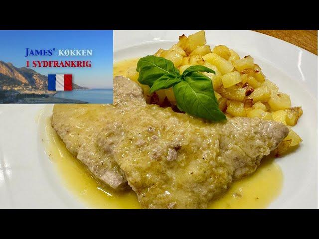 Scaloppine al limone - kalvekød i citronsauce.