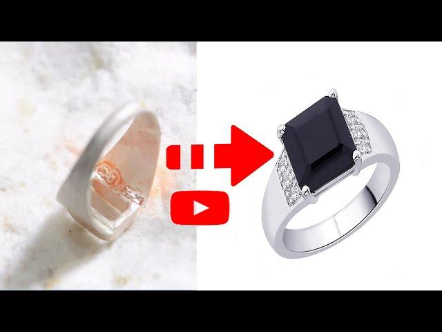 কালো পাথরের রুপার আংটি বানানো দেখুন  | See the silver ring made of black stone | চাঁদির আংটি | Rupa