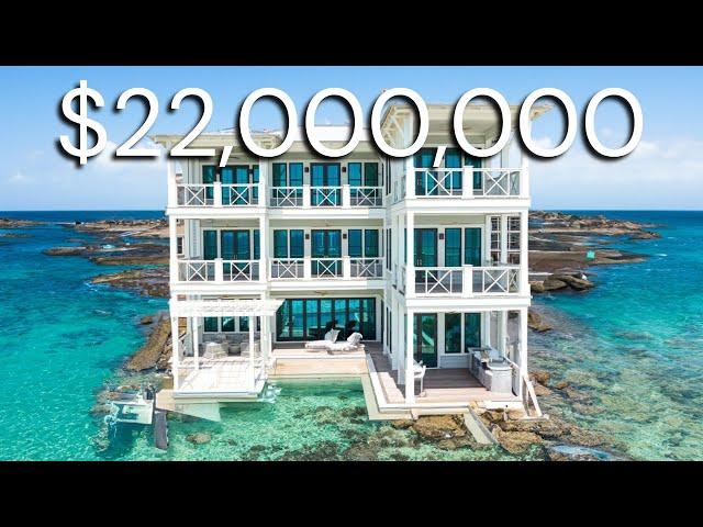 $22,000,000 Beachfront Home has a Private Beach!