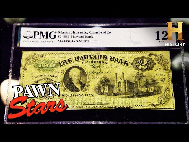 Pawn Stars: $8,000 Over Asking for Harvard Bank Notes (Season 21)