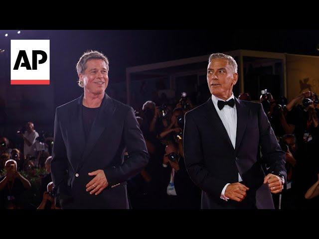 George Clooney, Brad Pitt premiere 'Wolfs' at Venice Film Festival