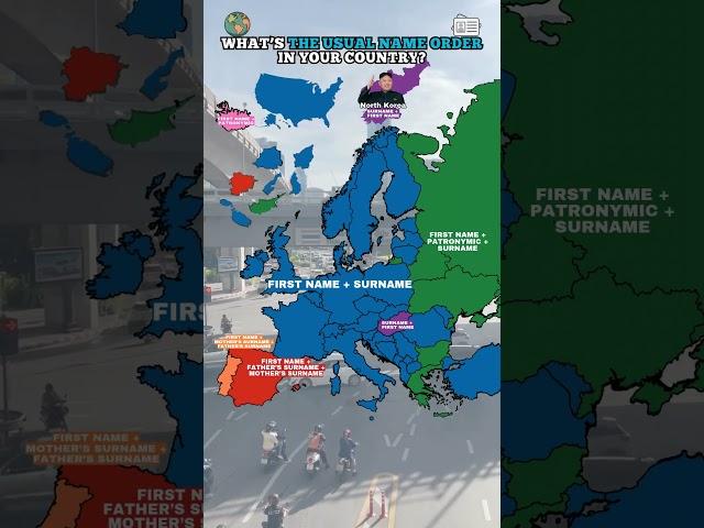 What's the usual name order in your country? #shorts #europe #usa #mapping #names #geography #mapper