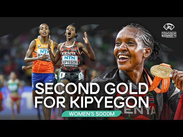 's Kipyegon strikes 5000m gold after crazy last lap | World Athletics Championships Budapest 23