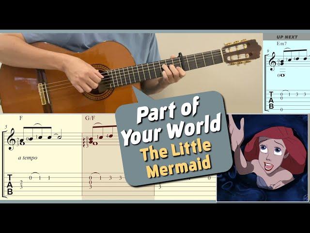 Part of Your World / The Little Mermaid (Guitar) [Notation + TAB]