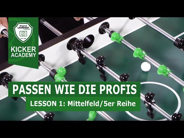 Foosball Tutorial| 5-bar Brush Pass Series - Kicker Academy Lesson 1| Leonhart Tablesoccer