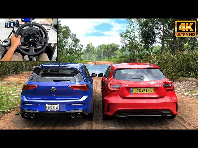 Volkswagen Golf R & Mercedes A45 AMG  | Forza Horizon 5 | Thrustmaster T300RS gameplay