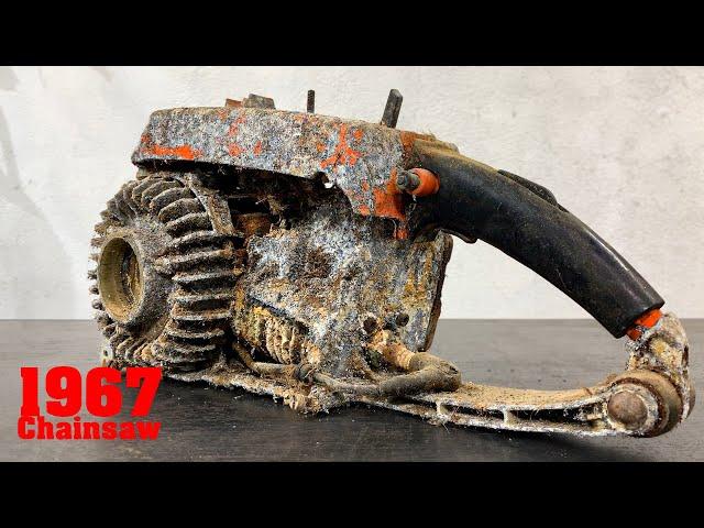 1967 STIHL Chainsaw Restoration | Fully Restore Chainsaw Rotten