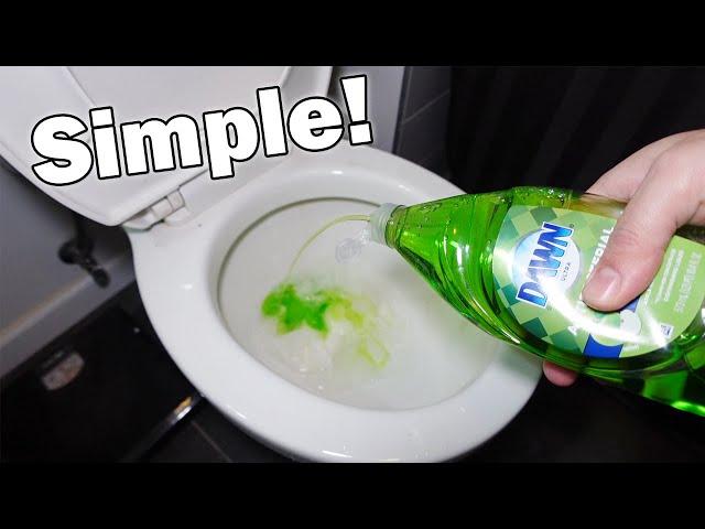 How To Unclog Toilet Without a Plunger using Dish Soap! (Updated)