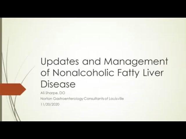 Updates and Management of Nonalcoholic Fatty Liver Disease