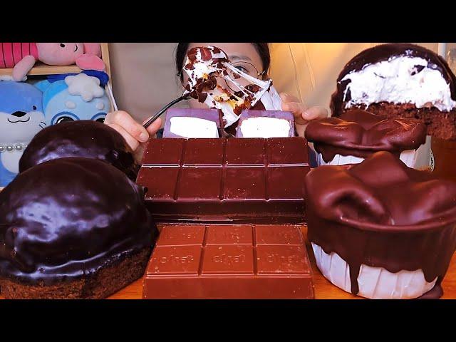 SUB) Convenience store marshmallow chocolate  Eating Show. Dessert Mukbang