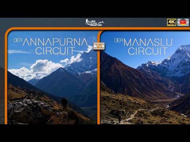 Annapurna Circuit vs Manaslu Circuit - Der bessere Trek für Dich [Nepal 4K]