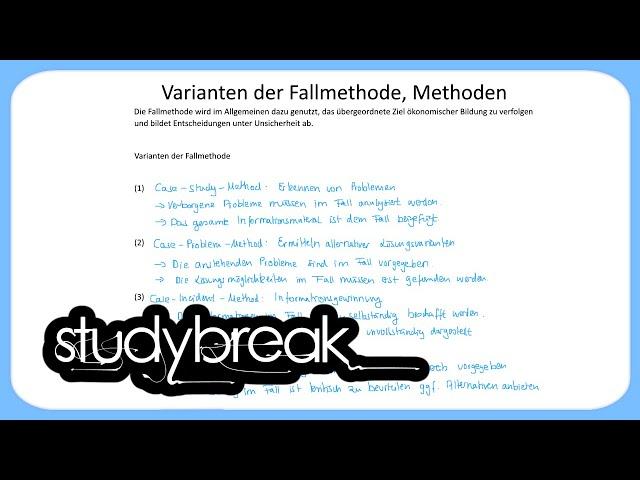 Varianten der Fallmethode, Methoden | Kompetenzentwicklung