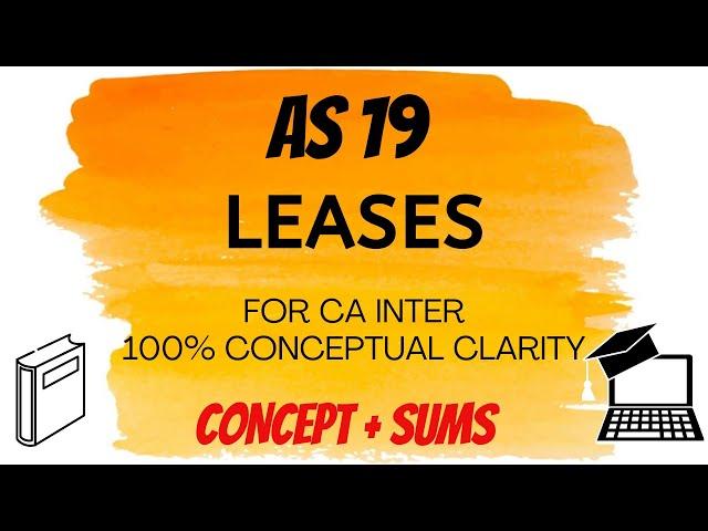 AS 19 in ENGLISH - Leases - Part 1 || CA Inter/IPCC || ACCOUNTS