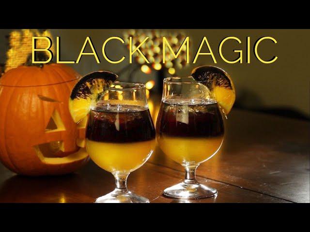 How To Make Halloween Black Magic Cocktail | Drinks Made Easy