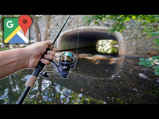 Fishing HIDDEN Spots w/ Google Maps!! (Surprise RARE Catch)