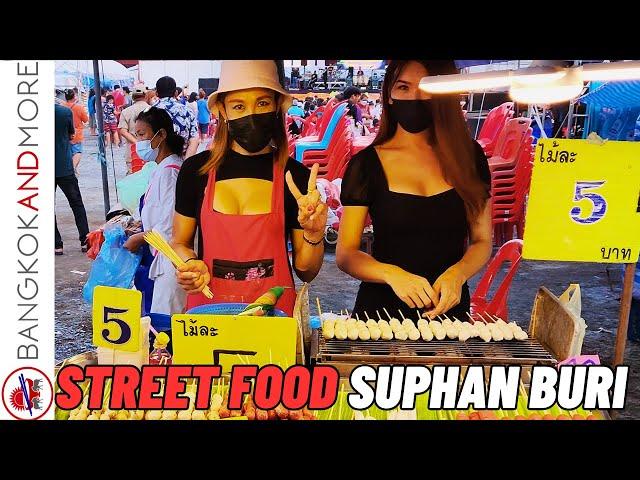 Thai STREET FOOD in Suphan Buri is AMAZING Good