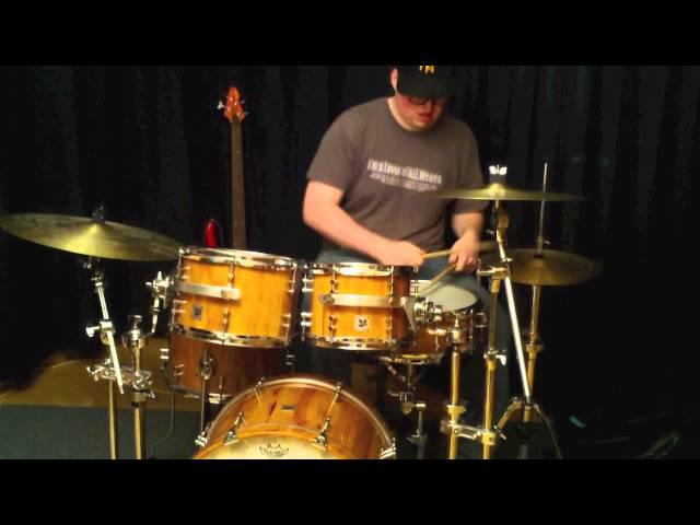 Lignum Drums presentation Pieter Doms (pearwood drumset)