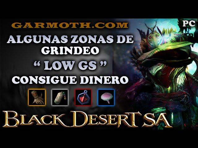 BLACK DESERT SA | ALGUNAS ZONAS DE GRINDEO | LOW GS | DINERO | GARMOTH.COM | BDO Español | PC