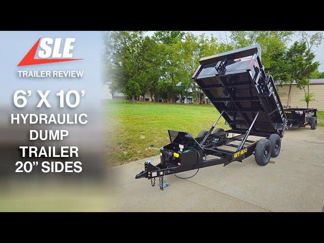 Dump Trailer 6' X 10' Landscape Equipment With 20 inch Sides