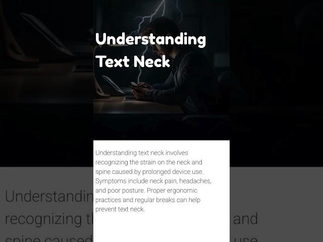 "Text Neck Syndrome: What You Need to Know!"