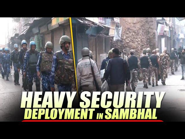 Live: Heavy security deployment in Sambhal | Stone-pelting incident| Shahi Jama Masjid|Friday Namaaz