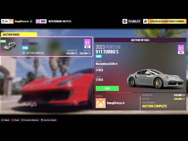 Forza Horizon 5 Auction House Sniping 2023 Porsche 911 Turbo S