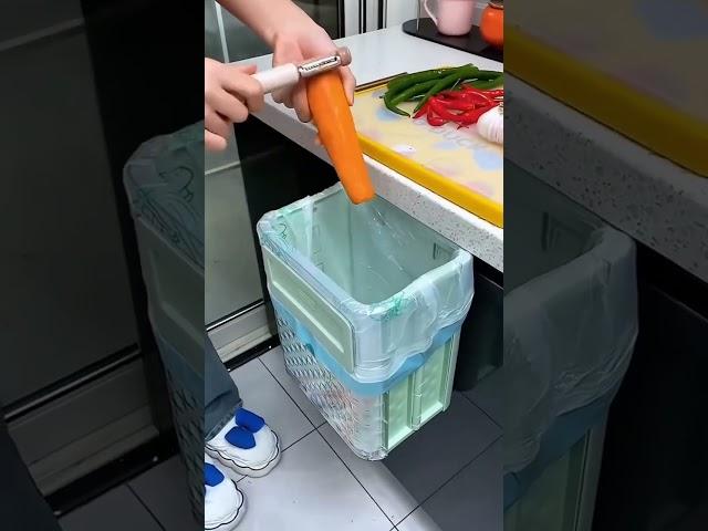 Smart Space-Saving Solution: Foldable Waste Bin for Kitchen#shorts