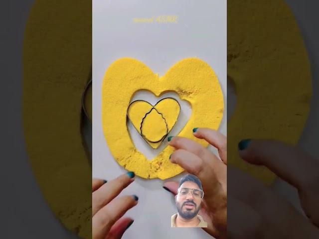 satisfying yellow kinetic sand shapes ASMR #art #sandisfying #kineticsand #relaxing #sand #shorts