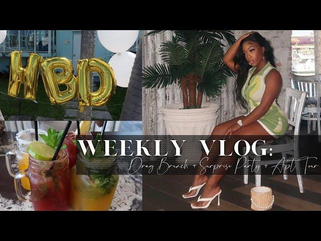 WEEKLY VLOG: EMPTY APT TOUR + DRAG BRUNCH + SURPRISE PARTY FOR MY MOM | Zahria Shantí