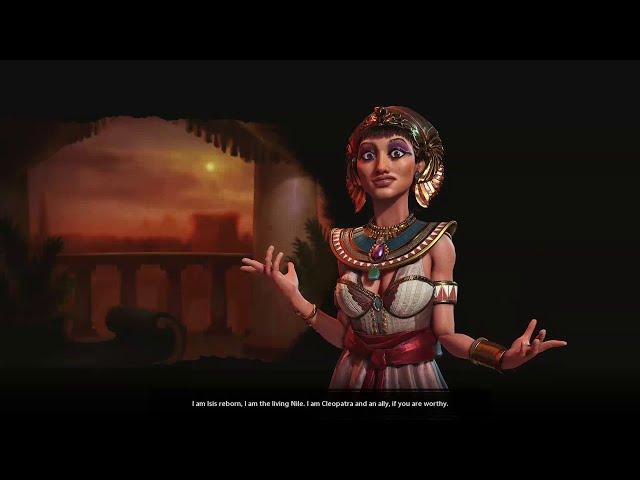 Sid Meier's Civilization VI - Cleopatra (Egyptian) of Egypt Animations