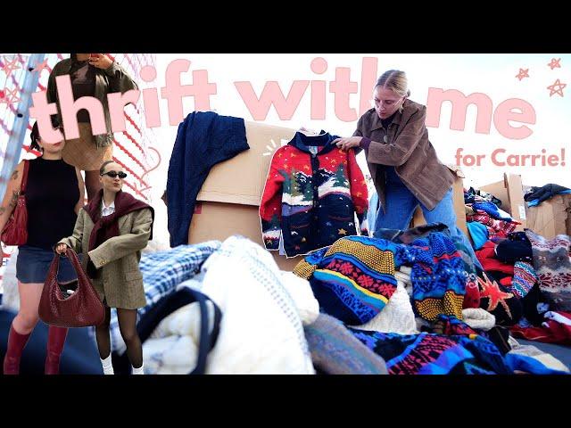 come thrift with me EXTRAVAGANZA for a holiday swap with @CarrieDayton ! thrifting her Pinterest!!