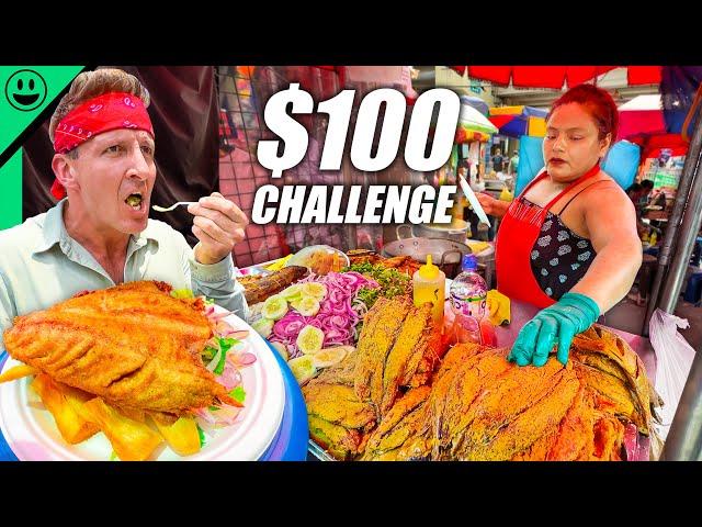 $100 Peru Street Food Challenge in Lima!! We Needed Security!!