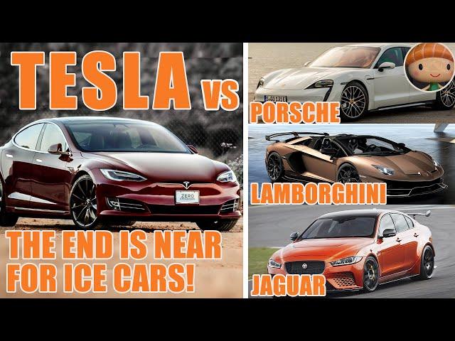 Car Wars! Tesla VS Porsche, Lamborghini, & Jaguar