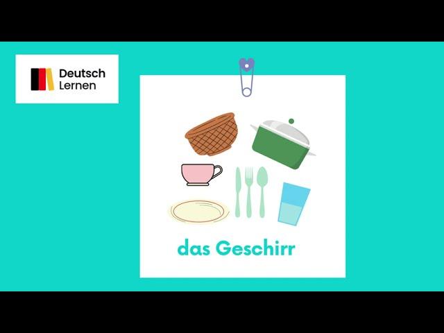 Goethe Zertifikat A1 Start Deutsch 1 Wortschatz das Geschirr