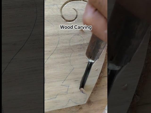 wood carving #woodcarving #diy #tutorial #skills #tukang #shorts #drawing #woodworking
