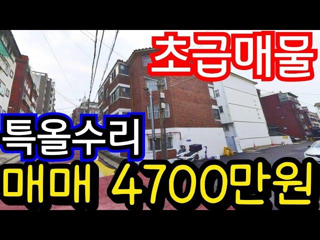 (매물.152) 인천 급매물 빌라 !! 초급매물 !! 특올수리 !! 급매가 4700만원 !! 용현시장 도보 3분 !! 반값매매  #인천빌라매매 #빌라투자  #초급매물