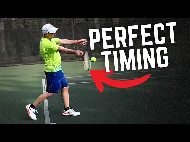 Secret Timing for MAX Forehand Power! - Tennis Technique Lesson